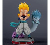 Pop39542-Gotenks Lumineux--Figurine D'action Gotenks Lumineux 24 Cm Dragon Ball Anime Statue Collection Décoration Modèle Pvc Jouets Cadeau Pour Garçon Cadeau D'anniversaire