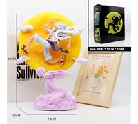 Pop39600-A - Statue One Piece 33 Cm, Modèle Monkey D. Luffy, Figurine D'action Lumineuse Run To The Moon En Pvc, Collection De Bureau, Modèle De Jouets, Cadeau