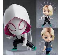 Pop39607-Gwen--10cm Q Version Miles Morales Gwen Stacy Figurine D'action Ornement Animation Modèle De L'univers Parallèle Dessin Animé Mignon Bureau Gk