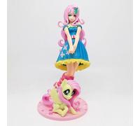 Pop39887-Fluttershy--Mon Petit Poney Bishoujo Statue Applejack Twilight Sparkle Pinkie Pie Fluttershy 1/7 Anime Pvc Action Figure Toy Collection Doll