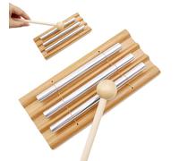 POPAPIE 1 Pièce Energy Chime,Carillons de Percussion,Energy Chime à 3 Tons,Càrillon énergétique avec Maillet,Carillon à Main en Bois pour Salle de e Musique Càrillons à Vent