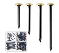 POPAPIE 120 pièces Clous En Acier,Clôus pour Tableau,Assortiment de Clous,Clôus dé Suspension Pour Accrocher des Photos Sur des Murs en Bois La Brique Le Plâtre (20,25,30,40mm)