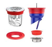 POPAPIE 2 Pièces Clapet Anti Odeur Douche,Bouchon Anti Odeur Douchè,Noyau Déodorant de Siphon de Sol,Bouchon Siphon de Sol de Douche pour Balcons Salles Bains Salles Machines Laver