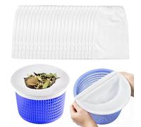 POPAPIE 30 Pcs Chaussette Skimmer Piscine, Chaussette Filtre Piscine, Filtre Skimmer Piscine, Chaussettes Skimmer Piscine Panier, Net Skim Piscine, pour Filtration Efficace des Feuilles Et Pollen