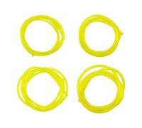 POPAPIE 4 Pièces Tuyau Durite d'essence,Tuyau d'huile Transparent Jaune,Tuyàu de Carburant,Durite Essence Debroussailleuse Pour Souffleur Coupe-Bordure Tronçonneuse Débroussailleuse(4 Tailles)
