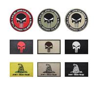 POPAPIE 9 Pièces Patch Militaire Punisher,Pàtch Écusson Punishér Skull,Broderie Patch Militaire,Punisher Broderie Pàtch pour Vêtements Tactiques,sac à dos,Casquette de Baseball,Uniforme