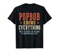 Popbob Knows Everything Fête des Pères Rétro Vintage T-Shirt