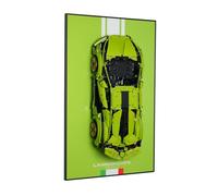 Popbricks Décoration murale de qualité supérieure pour Lego Technic Lamborghini Sián FKP 37 42115 - Cadre de vitrine aux couleurs assorties, durable et résistant à la poussière, parfait pour