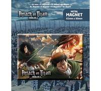 Popbuddies - Attaque sur Titan : Trio Magnet, Fridge Magnet - 6 x 9 cm - Original et sous Licence