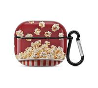 Popcorn Coque de protection intégrale antichoc pour écouteurs Bluetooth avec chargement sans fil avec porte-clés Cadeau personnalisé pour AirPods 3
