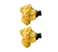 Popcorn Hair Clips for Women, Novelty Mini Pins, Cute Barrettes | Durable Plastic, Decorative Style, Lightweight Design, Travel Ready, All Ages Yellow 2pcs