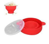 Popcorn MICROS-ondes Popper, maker en silicone avec poignée de couvercle Bol pliable 40 ℃ à + 230 ℃ pour la maison (rouge)