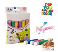 Popcorn Pens 12/24 PièCes 3D Magic Puffy Popcorn Pens，12 colors：1 Set