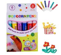 Popcorn Pens, 3D DIY Magic Puffy Bubble Popcorn Drawing Pens，1Set