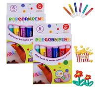 Popcorn Pens, 3D DIY Magic Puffy Bubble Popcorn Drawing Pens，2Set