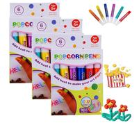 Popcorn Pens, 3D DIY Magic Puffy Bubble Popcorn Drawing Pens，3Set