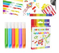 Popcorn Pens Popcornpens Magiques 3D à Effet Gonflant, 6 Couleurs, Lot de 1 | Feutre Bubble Pen, Dessin et Bricolage, Pour Enfants, Effet Gonflant, Garçon et Fille