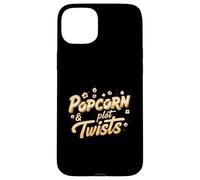 Popcorn & Plot Twists Funny Movie Film TV Show Fan Coque pour iPhone 15 Plus