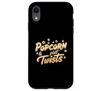 Popcorn & Plot Twists Funny Movie Film TV Show Fan Coque pour iPhone XR