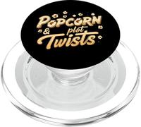 Popcorn & Plot Twists Funny Movie Film TV Show Fan PopSockets PopGrip pour MagSafe