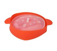 Popcorn Popcorn Popcorn Maker Seau en silicone avec poignée et couvercle Rouge