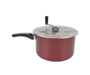Popcorn Popper, Fabricant de Pop-corn de Cuisinière en Acier Inoxydable avec Manivelle à Main et 2 Tasses, Pot de Pop-corn de Feu de Camp, Poêle à Pop-corn, Machine à Pop-corn