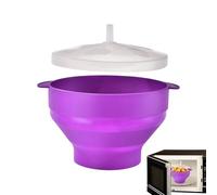 Popcorn pour micro-ondes - Design peu encombrant, bouclier de protection contre les brûlures résistant à la chaleur, poids léger et stable de 90 g, couvercle de sécurité intégré, préparation de