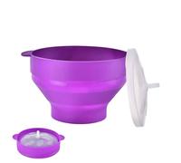 Popcorn pour micro-ondes | Machine à micro-ondes portable | Bol rond en silicone avec couvercle pour la maison et les voyages