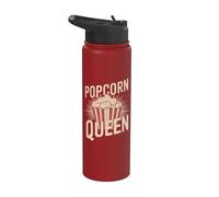 Popcorn Queen, cinéphile et amateur de cinéma Stainless Steel Insulated Water Bottle