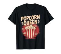 Popcorn Queen, cinéphile et Amateur de cinéma T-Shirt Graphique avec Valeur