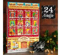 Popcorn Shed Calendrier de l'Avent Gourmet Popcorn 2024 (24 jours de pop-corn) - 6 saveurs de luxe, ingrédients entièrement naturels, cadeau végétarien, calendrier de l'Avent de Noël avec pop-corn