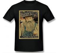 Popcorn Sutton T Shirt Funny Birthday Cotton Tee Vintage Gift Men Women Black Manches Courtes(Large)