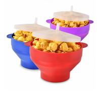 Popcornière résistante à la chaleur avec couvercle - Préparez du pop-corn sans huile au micro-ondes - Lavable au lave-vaisselle