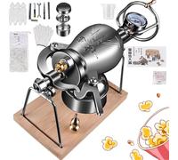 Popcornmaschinechinese Popcorn Maker Popcorn Cannon en acier inoxydable Popcorn popper Home Popcorn Machine Stovetop Puffed Rice Maker (couleur: 268 ml) (268 ml)