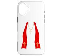 Pope Costume Shirt Lazy Priest Halloween Costume Pope Coque pour iPhone 16 Plus