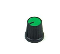 POPESQ® 1 pcs. x Bouton potentiometre 14mm x 15mm KPZ3 Noir - Vert Plastique #A1429