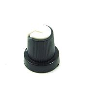 POPESQ® 1 pcs. x Bouton potentiometre 15mm x 17mm KPZ5 Noir - Blanche Plastique #A1560