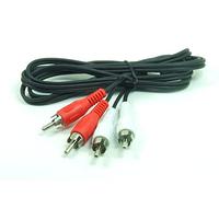 POPESQ® 1 pcs. x Cable Audio 2 x RCA Connecteur Male - 2 x RCA Connecteur Male 0.5m Noir #A4536