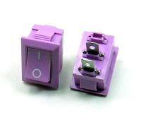 POPESQ® 1 pcs. x Interrupteur 22mm x 15mm Violet 1 Contact 2A / 250V Off-on #A422