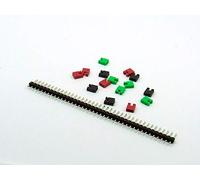POPESQ® 1 pcs. x KIT Jumper 2.54mm 5 pcs. Rouge avec 5 pcs. Vert avec 5 pcs. Noir avec 40 Voies Barrette connecteur #A236