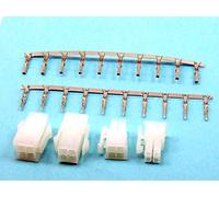 POPESQ® 2 pcs. x KIT Connecteur Femelle avec Connecteur Male avec Contacts a sertir 4.2mm 4 Voies PCB Droit ML42 / 2 pcs. x KIT Socket with Plug with Crimpcontacts 4.2mm 4 Way PCB Straight ML42#A1664