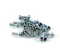 POPESQ® 20 pcs. x Vis pour Plastique 2.5mm x 8mm Cylindrique Pozidriv Acier Zinco #A334