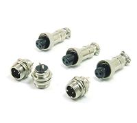 POPESQ® 3 pcs. x GX12 Kit Connecteur Femelle avec Connecteur Male Circular Conecteur 2 Voies 12mm Metal #A4524