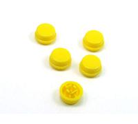 POPESQ® 5 pcs. x Bouton pour Interrupteur instantane (12mm x 12mm) Plastique Jaune Rond / 5 pcs. x Cap for Momentary Switch (12mm x 12mm) Plastic Yellow Round #A2276