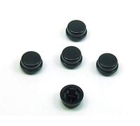 POPESQ® 5 pcs. x Bouton pour Interrupteur instantane (12mm x 12mm) Plastique Noir Rond / 5 pcs. x Cap for Momentary Switch (12mm x 12mm) Plastic Black Round #A2275