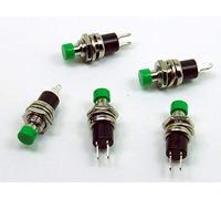 POPESQ® 5 pcs. x Interrupteur instantane Metal Vert 1 Contact 1A / 25V Off-(on) #A2267