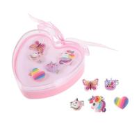 POPETPOP 1 boîte Anneaux Licorne Garçon Fille Réglables Coffret Bijoux Fille pour Déguisement et Jeux Accessoires Colorés et Ludiques pour Tout Petits