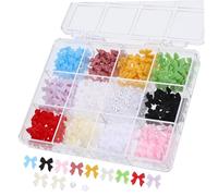 POPETPOP 1 boîte Boîte de Décorations pour Ongles Compartiments avec Perles et Nœuds Accessoires Nail Art Élégants pour Créations Uniques Usage Professionnel et Maison