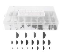 POPETPOP 1 boîte Kit Assortiment Clés Woodruff Carbon Acier Demi-Lune Clé Métrique pour Pignons et Arbres Usage Professionnel et Bricolage