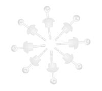 POPETPOP 1 boîte Set de Boucles Oreilles Invisibles Résine Transparentes avec Bouchons Champignon Bijoux pour Oreille Confortables et Discrets pour Femme et Homme de Bille Bouchons